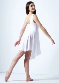 Move Dance Pandora Asymmetric Lyrical Dress -Dance Clothing Store mo r0221 move dance pandora high neck lyrical dress white back 39341.1678884657