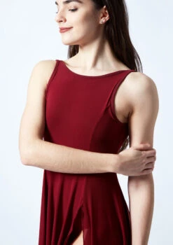 Move Dance Larissa High Split Lyrical Dress -Dance Clothing Store mo r0222 move dance larissa high split lyrical dress red front no1 88684.1678884660