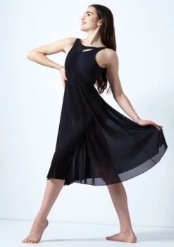 Move Dance Thalassa Cut Out Lyrical Dress -Dance Clothing Store mo r0223 move dance thalassa cut out lyrical dress black front 82539.1678884664