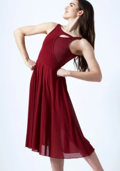 Move Dance Thalassa Cut Out Lyrical Dress -Dance Clothing Store mo r0223 move dance thalassa cut out lyrical dress red front thumbnail T 74121.1691199193