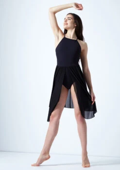 Move Dance Ariel Cross Back Lyrical Dress -Dance Clothing Store mo r0224 move dance ariel cross back lyrical dress black front 34659.1678884670