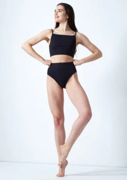 Move Dance Carpo Camisole Crop Top -Dance Clothing Store mo z0254 move dance carpo camisole crop top black front 46632.1678884912
