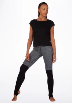 Move Dance Mesh Back Dance T Shirt -Dance Clothing Store mo z0607 move mesh back dance t shirt black front 62759.1678884941