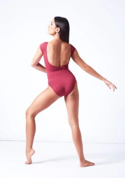 Move Dance Winnie Cap Sleeve Leotard -Dance Clothing Store mol0832 burgundy back 81062.1694561300
