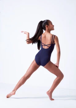 Move Dance Kamila Teen Cross Back Leotard -Dance Clothing Store mol5119 navy back 62229.1683933611