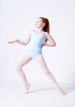 Move Dance Terri Girls Yoke Neck Leotard -Dance Clothing Store mol5141 blue front 1 18687.1689206261
