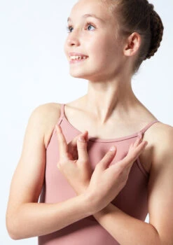 Move Dance Teen Arabella Low Back Leotard -Dance Clothing Store mol5817 pnk close up front 1 52887.1678884486