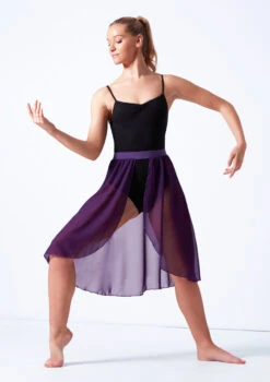 Move Dance Rhian Lyrical Half Skirt -Dance Clothing Store mor0019 purple front 3 08411.1678884610