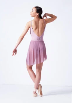 Move Dance Riley Asymmetric Mini Skirt -Dance Clothing Store mor0030 frenchmauve back 60372.1681806927