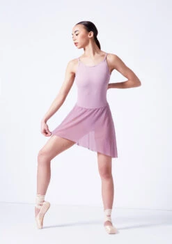 Move Dance Riley Asymmetric Mini Skirt -Dance Clothing Store mor0030 frenchmauve front 2 29212.1681806927
