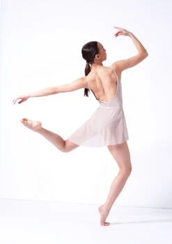 Move Dance Riley Asymmetric Mini Skirt -Dance Clothing Store mor0030 latte back 25320.1681806927