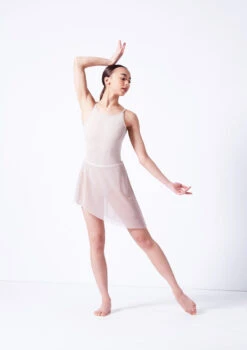 Move Dance Riley Asymmetric Mini Skirt -Dance Clothing Store mor0030 latte front 2 13316.1681806927