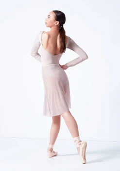 Move Dance Vanessa Gathered Long Skirt -Dance Clothing Store mor0032 latte back 87636.1681806937