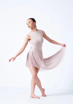 Move Dance Amaya Asymmetric Skirt -Dance Clothing Store mor0033 latte front 1 24058.1681806938