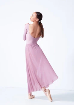 Move Dance Elise Long Skirt -Dance Clothing Store mor0034 frenchmauve back 76451.1681806946