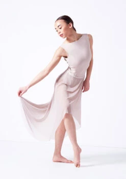 Move Dance Valerie High Low Skirt -Dance Clothing Store mor0035 latte front 3 00462.1681806947