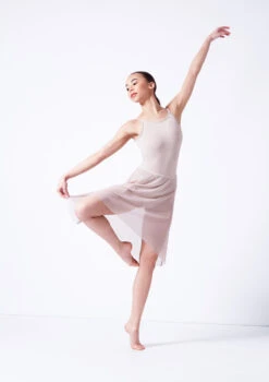 Move Dance Leilani High Low Skirt -Dance Clothing Store mor0036 latte front 2 02071.1681806956