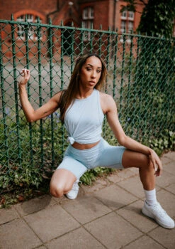 Move Dance Confidence Cycling Shorts 12 Move Dance Confidence Cycling Shorts -Dance Clothing Store mor0635 blue front 32846.1678884705