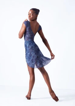 Move Dance Reverie Mid-Length Wrap Skirt 12 Move Dance Reverie Mid-Length Wrap Skirt -Dance Clothing Store mor0646 petrol blue back 12448.1683625548