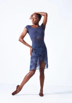 Move Dance Reverie Mid-Length Wrap Skirt 10 Move Dance Reverie Mid-Length Wrap Skirt -Dance Clothing Store mor0646 petrol blue front 1 75158.1683625548