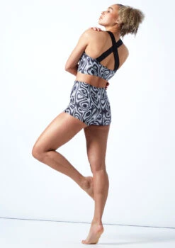 Move Dance Astra High Waisted Shorts - Dimensions -Dance Clothing Store mor0909 dim back 1 08788.1678884733