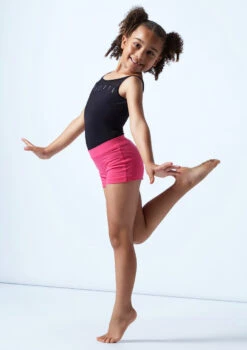 Move Dance Thalia Girls Dance Shorts -Dance Clothing Store mor5011 bright pink front 1 89312.1688080915
