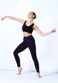 Move Dance Katie Bra Top -Dance Clothing Store moz0227tur black front 2 94145.1678884893
