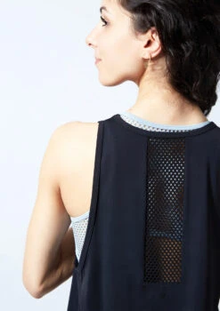 Move Dance Joni Vest -Dance Clothing Store moz0631 black close up back 1 93508.1678885081