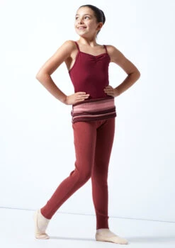 Move Dance Teen Fairytale Striped Knit Dance Warm Up Suit -Dance Clothing Store moz5713 rasp front 2 42299.1678885159