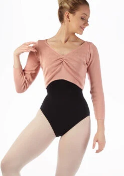 So Danca V-neck Ballet Wrap -Dance Clothing Store so e 11200 so danca v neck ballet wrap pink front thumbnail T 31573.1698810713