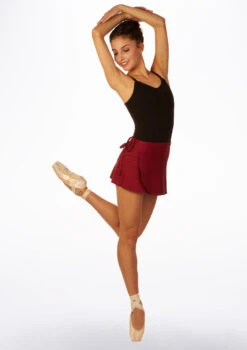 So Danca Wrap Dance Skirt -Dance Clothing Store so sl 67 so danca pull on dance skirt red front 31660.1678886171