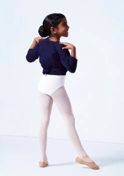 Tappers & Pointers Kids Knit Ballet Wrap -Dance Clothing Store taxclsn navy back 81561.1683935998