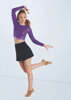 Weissman Sequin Long Sleeve Top! 9 Weissman Sequin Long Sleeve Top! -Dance Clothing Store wn15249 electric purple 46 76025.1694733313