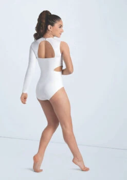 Weissman One Sleeve Leotard -Dance Clothing Store wn15420 white 917 05458.1694694052