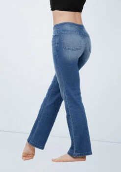 Weissman Low-Rise Flare Leg Jeans -Dance Clothing Store wn15508 blue denim 87 99400.1694695987