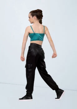 Weissman Satin Crop Top -Dance Clothing Store wn15546 jade 130 12817.1694697894