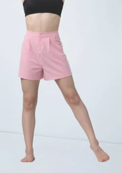 Weissman Longline Suit Shorts -Dance Clothing Store wn15561 pink 32 11407.1694697961