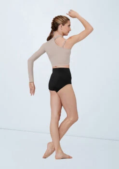 Weissman Asymmetric Cutout Crop Top 6 Weissman Asymmetric Cutout Crop Top -Dance Clothing Store wn15597 latte 1053 75760.1694698436