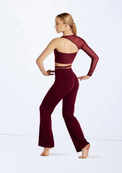 Weissman Strappy Waist Flare Pants 9 Weissman Strappy Waist Flare Pants -Dance Clothing Store wn15599 black cherry 23 44105.1694698450