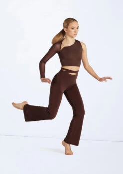 Weissman Strappy Waist Flare Pants 10 Weissman Strappy Waist Flare Pants -Dance Clothing Store wn15599 chocolate 22 69598.1694698450