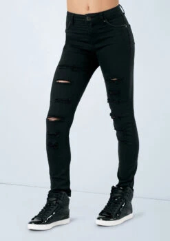 Weissman Slashed Skinny Jeans 13 Weissman Slashed Skinny Jeans -Dance Clothing Store wnah9210 black 0145 t 65481.1698840277
